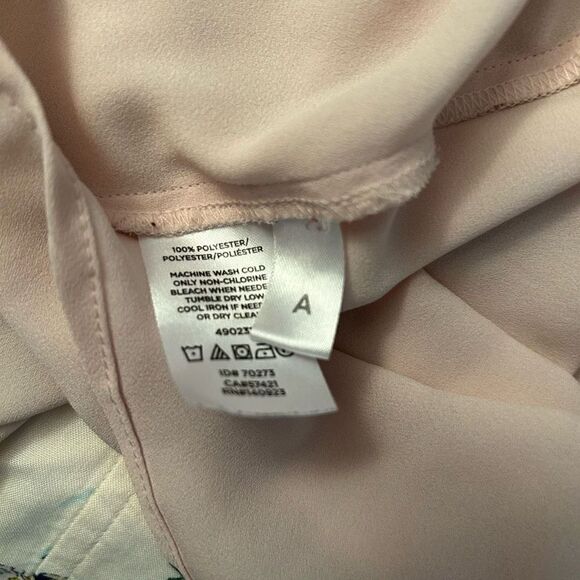 Loft Ruffle Light Pink Long Sleeve Blouse Small - Picture 6 of 6